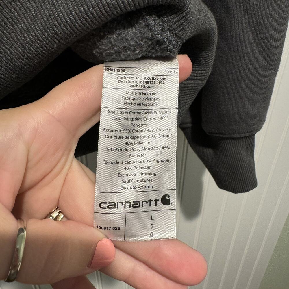Carhartt Rain Defender 1/4 Zip Sweatshirt Idaho Vandals Size Large - Picture 4 of 5